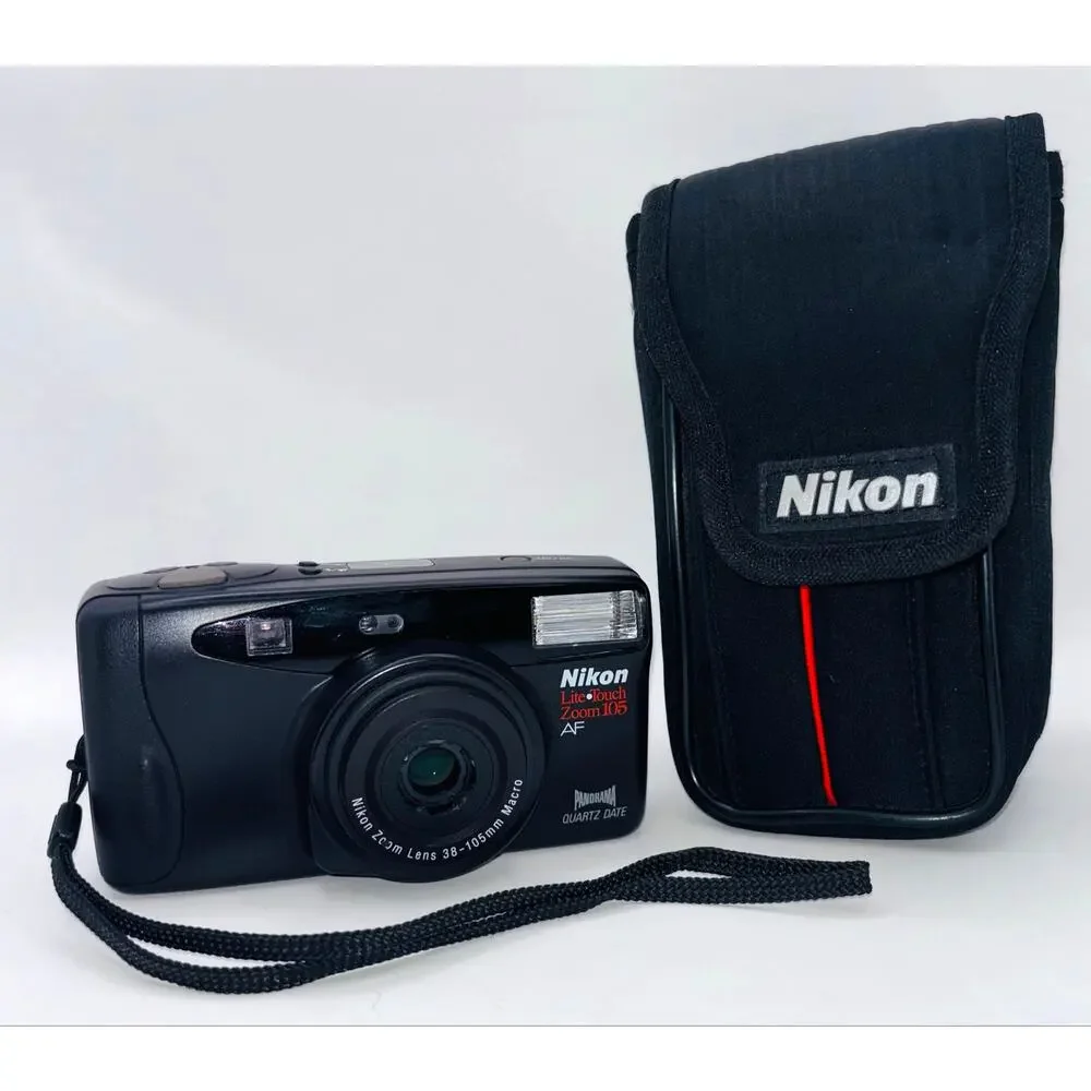 Nikon Lite Touch Zoom 105 AF Point and Shoot 35mm Film Camera with Case